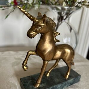 Vintage brass Unicorn Figurine